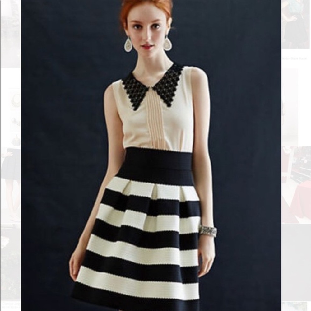 Striped skater skirt